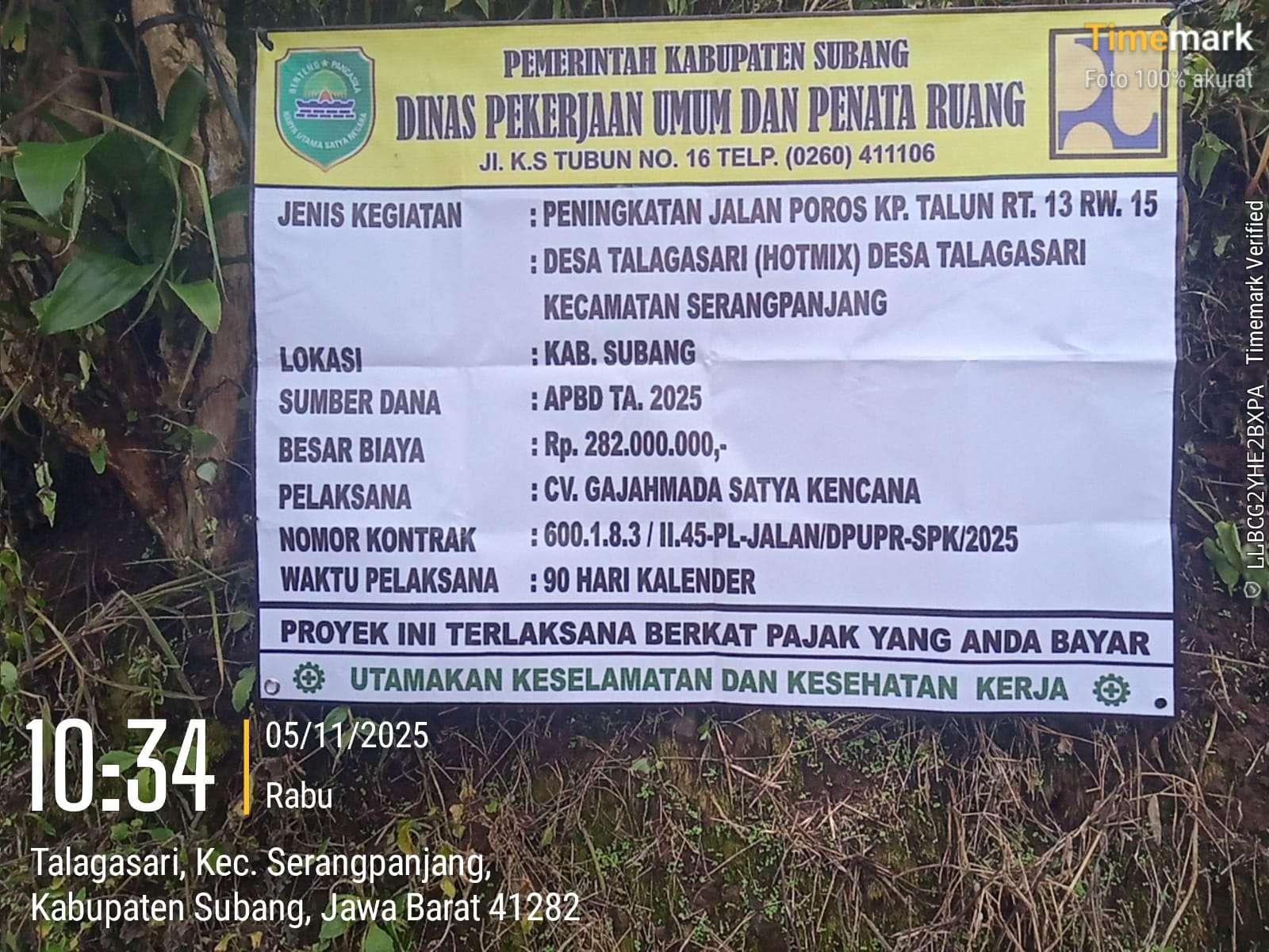 Peningkatan Jalan Poros Desa Talagasari Subang
